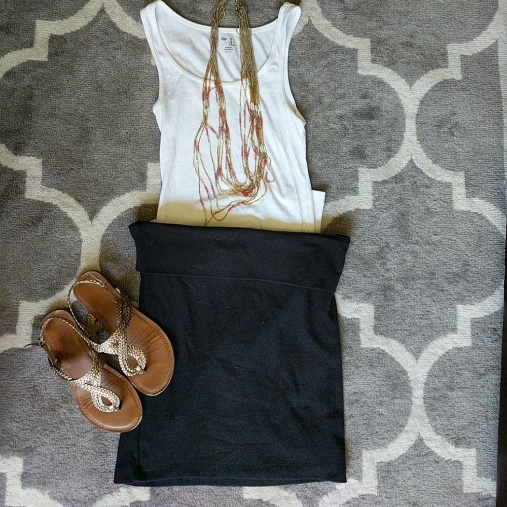 American Eagle Black Fold Over Skirt